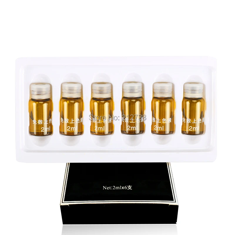 

free shipping 1box =6pcs Eyebrow Lip Tattoo Makeup Fixed Color Liquid Permanent Tattoo Makeup Assistance Work Within Two Minutes