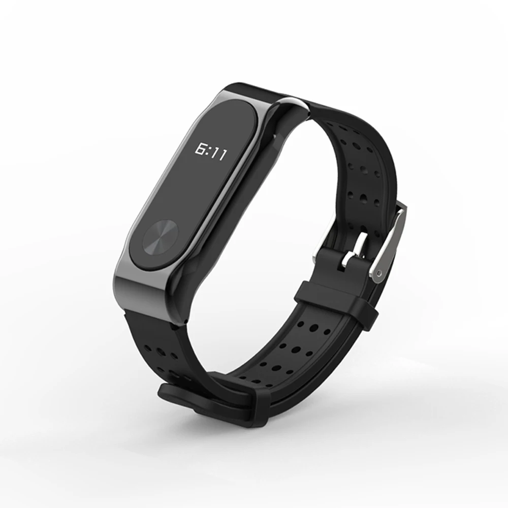 Браслет Young для Xiaomi Mi Band 2 металлический корпус ремешок на запястье смарт браслет
