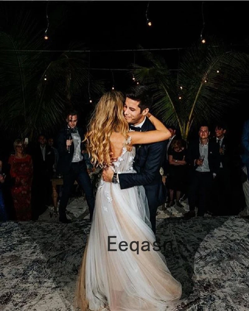 Descuento Caliente Vestido De Novia Sexy Para La Playa 2020 Hecho A Mano De Tul Sin Espalda Acampanado De Flores De Mariposa Bohemio Vestido De Novia Vestidos De Novia September 2020