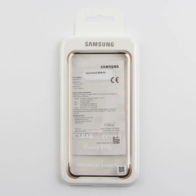 Чехол для телефона samsung, Жесткий Чехол для samsung GALAXY S10E S10X S10 Plus S10Plus SM-G9700 G9730, прозрачный жесткий чехол для телефона - Цвет: Gold