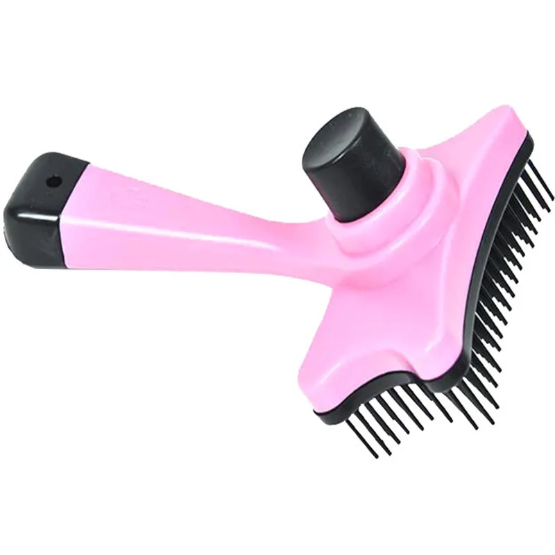 2017 Multifunctional Pet Dog Cat Fur Hair Grooming Brush Comb Button