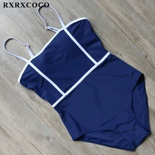 RXRXCOCO закрытый женский купальник сексуальный пуш-ап купальник с накладкой бандажный купальный костюм Цельный купальный костюм Женский Монокини