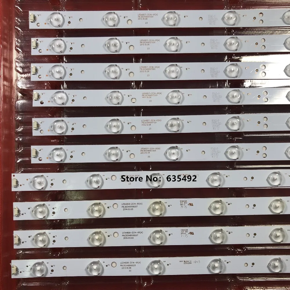 10 шт/комплект светодиодный Подсветка полосы 48D7 ZC14 01 48D8 для Hai er LE48MF7000 LE48F3000W LE48M50S