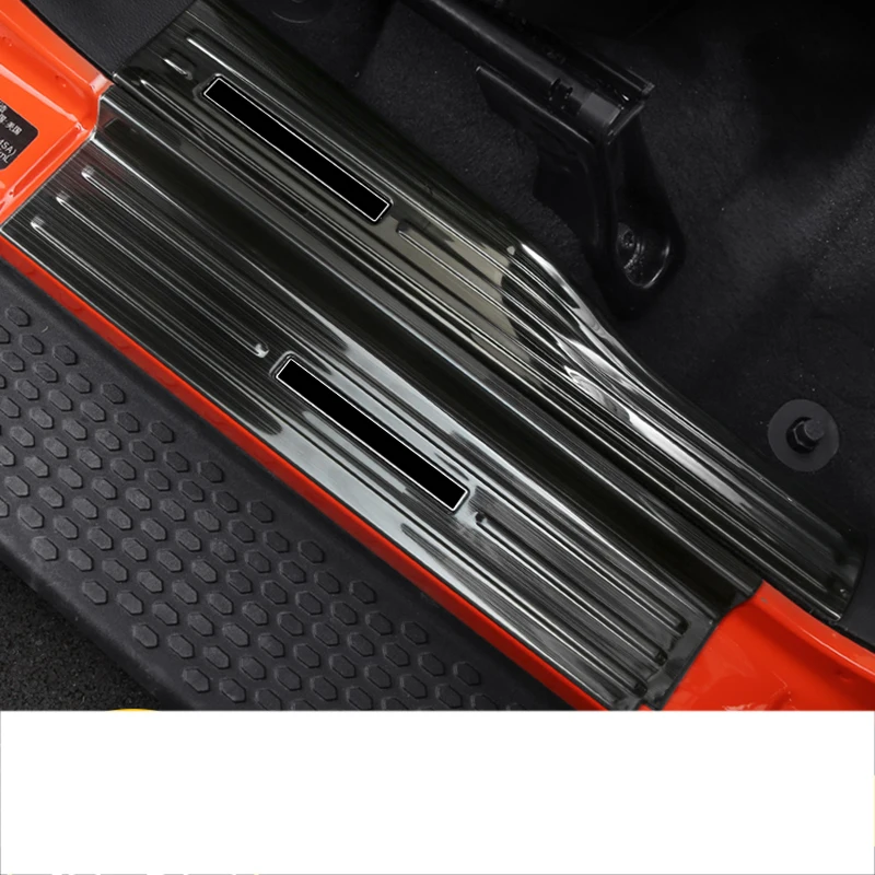 

lsrtw2017 titanium black stainless steel car door threshold sill for jeep wrangler jl 2018 2019