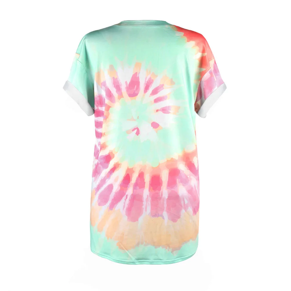 Summer Punk Skull Alien UFO Unicorn Tie Dye 3D Printed Unisex Short Sleeve Loose Men T Shirt Tops Vest Tees Women T-shirt