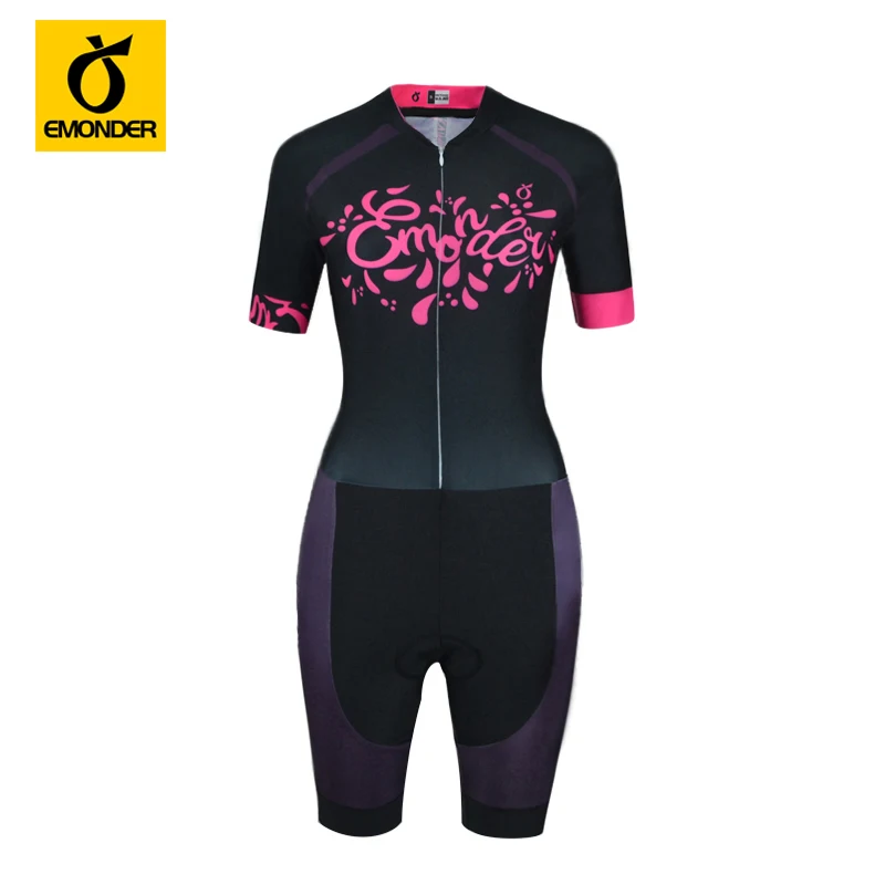 

EMONDER Cycling Women Short Seeve Jerseys Sets Triathlon High Quality Quick Dry Breathable Cycling Jerseys Bike Clothing