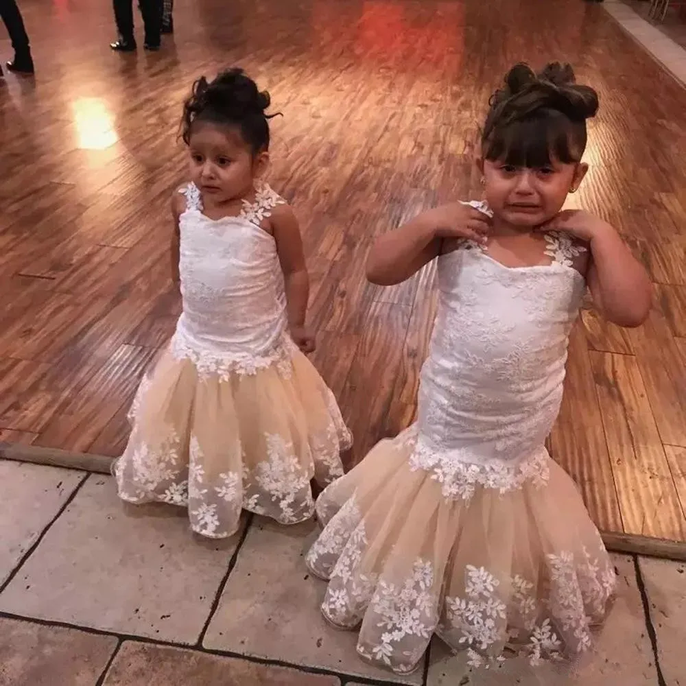 trumpet flower girl dress
