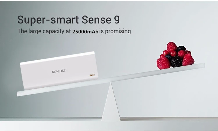 ROMOSS Sense 9 power Bank 25000mAh power bank 3 USB выход портативное зарядное устройство Внешняя резервная мощность для iPhone и samsung