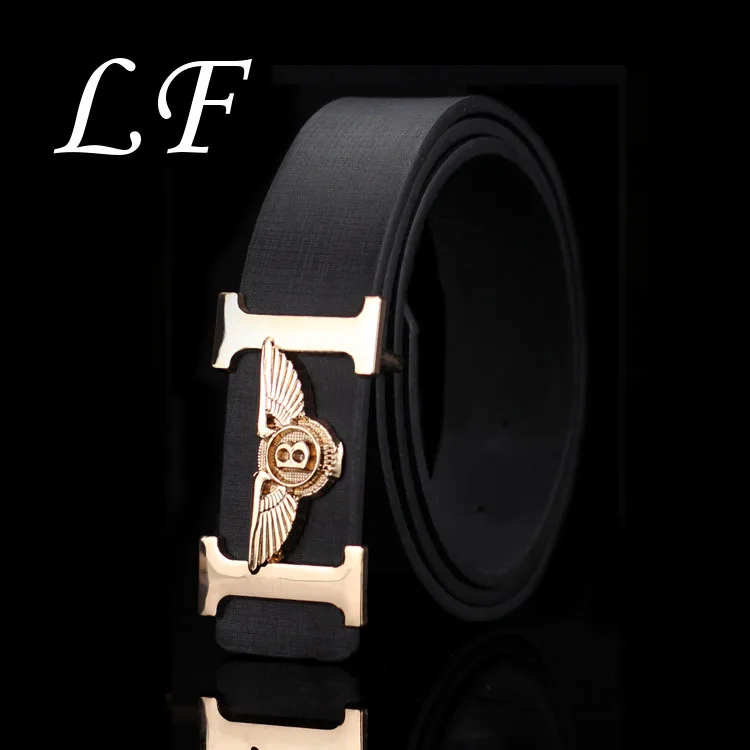 

New Stylish Male And Female Auto Logo Belt Buckle With Neutral Gold Buckle Letters Smooth Buckle Belt