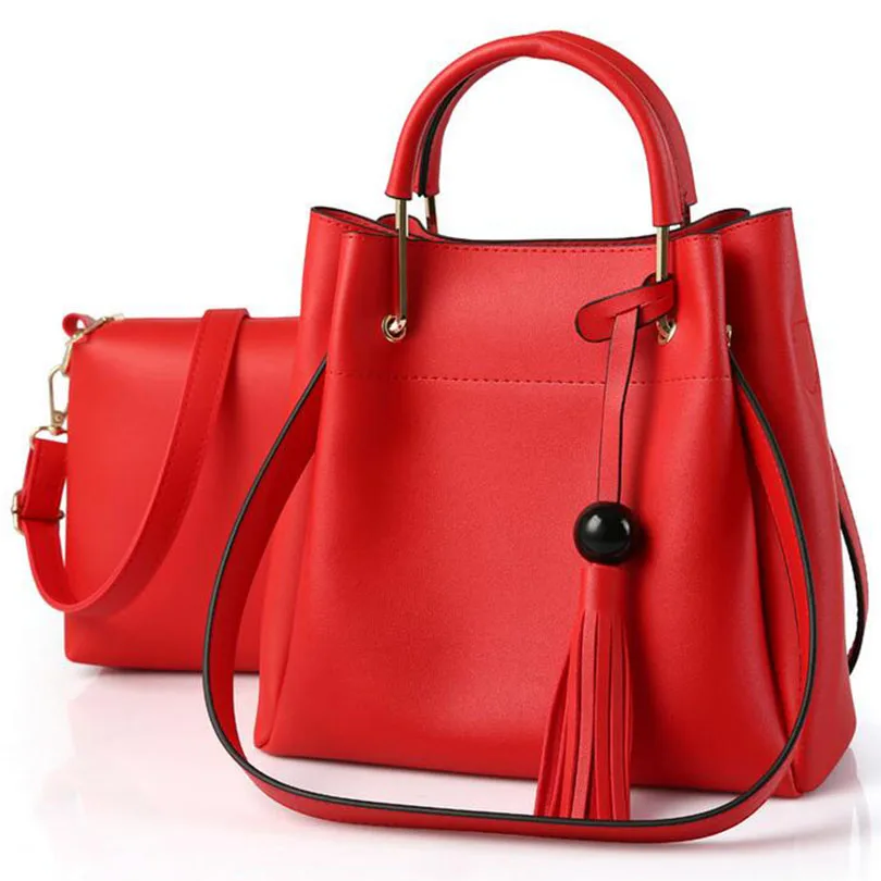 Сумка женская из искусственной кожи с кисточками DH08|composite bag|bags for womenfashion bags women |