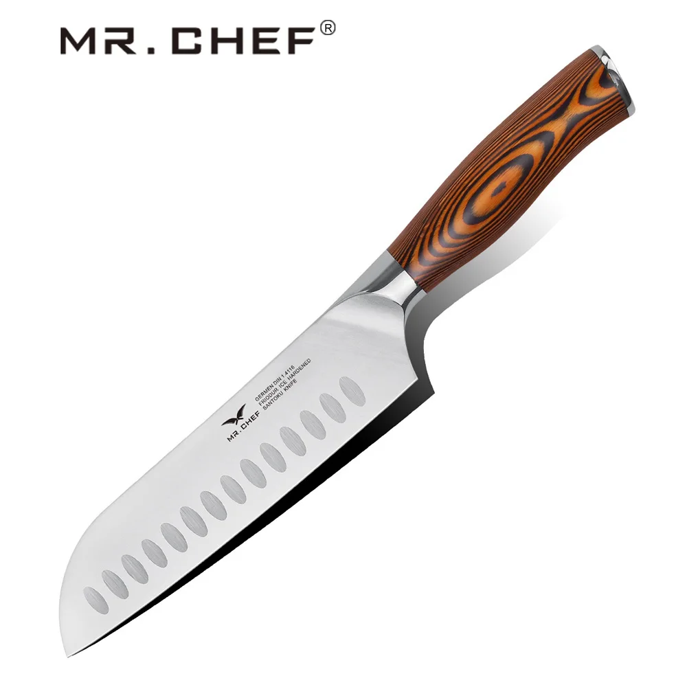 Professional 7Inch Santoku Knives Japanese Multi Kitchen Chef Knife High Carbon German Steel Pakkawood Handle Home Cooking Tools Professional 7Inch Santoku Knives Japanese Multi Kitchen Chef Knife High Carbon German Steel Pakkawood Handle Home Cooking Tools