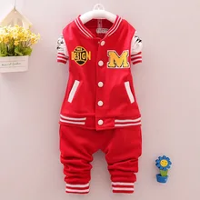 Kids Boutique Clothes 2016 New Baseball Uniform Sport Suit Fashion Clothes Sets Brand Boy Girl Set Clothes 2pces Children Suit