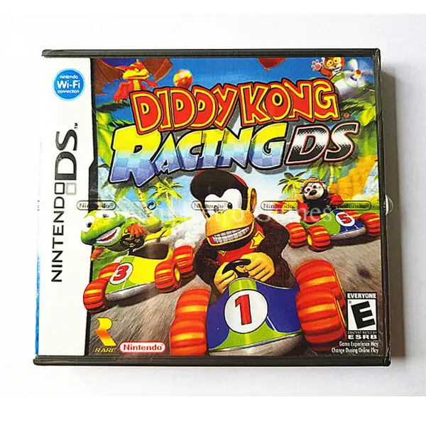 Nintendo NDS Game Diddy Kong Racing Video Game Cartridge Console Card US English Version with Manual