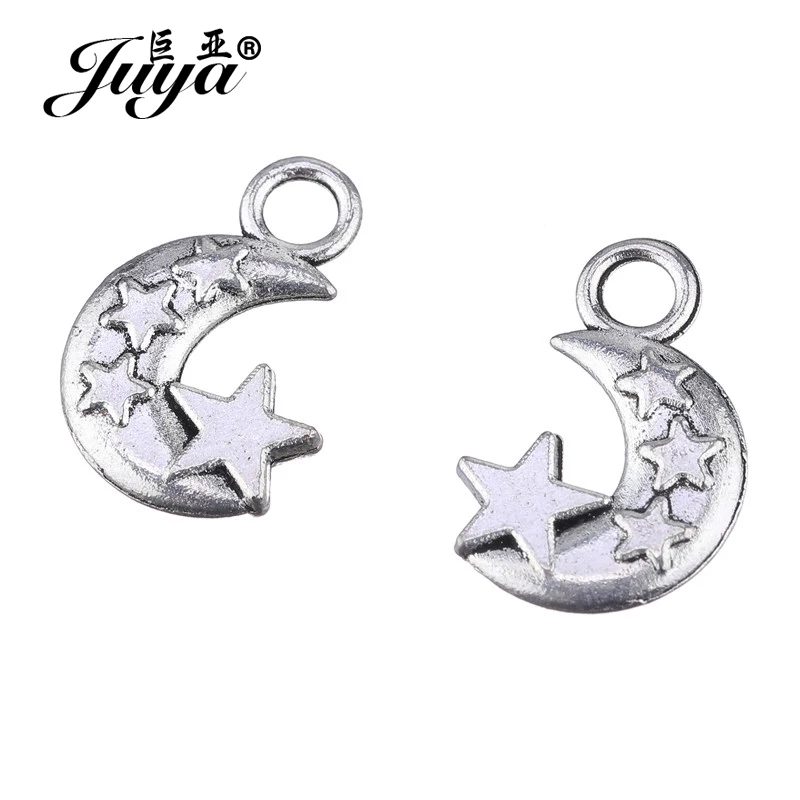 

20pcs/lot New Design Moon And Star Shape Charms Pendant for Women And Men Bracelet Earring DIY Jewelry Making Supplies AO0784