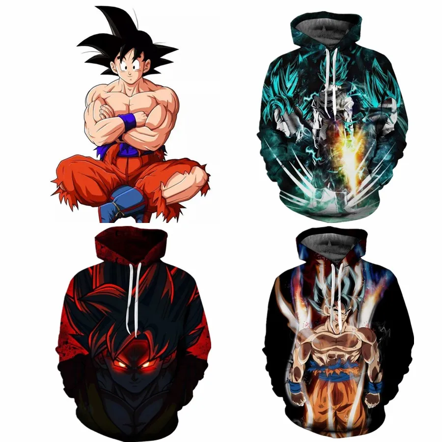 

Dragon Ball Kakarott Hoodie Cosplay Costumes Anime Son Goku 3D Sweatshirts men women Colorful Cloth