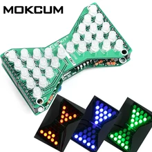 5 в постоянного тока синий красный зеленый светодиодный набор электронных песочных часов DIY Регулируемая скорость забавные электронные наборы DIY светодиодный двухслойный печатной платы