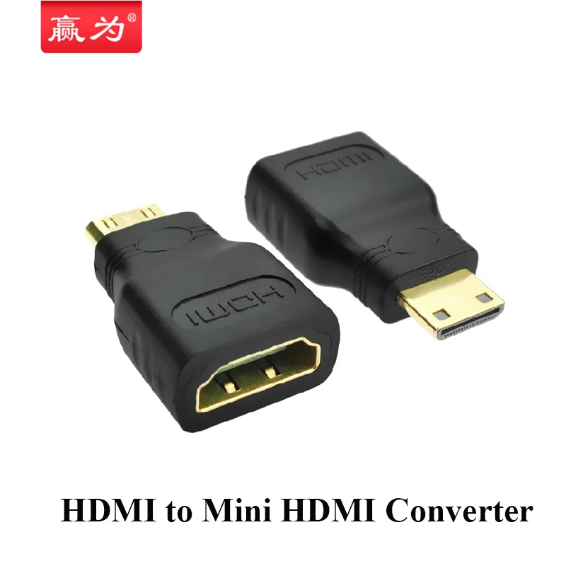 HDMI Female to Mini HDMI Male Adapter Converter Gold Plated Connector HDMI V1.4 Ethernet 1080P 3D Blue Ray  (1)