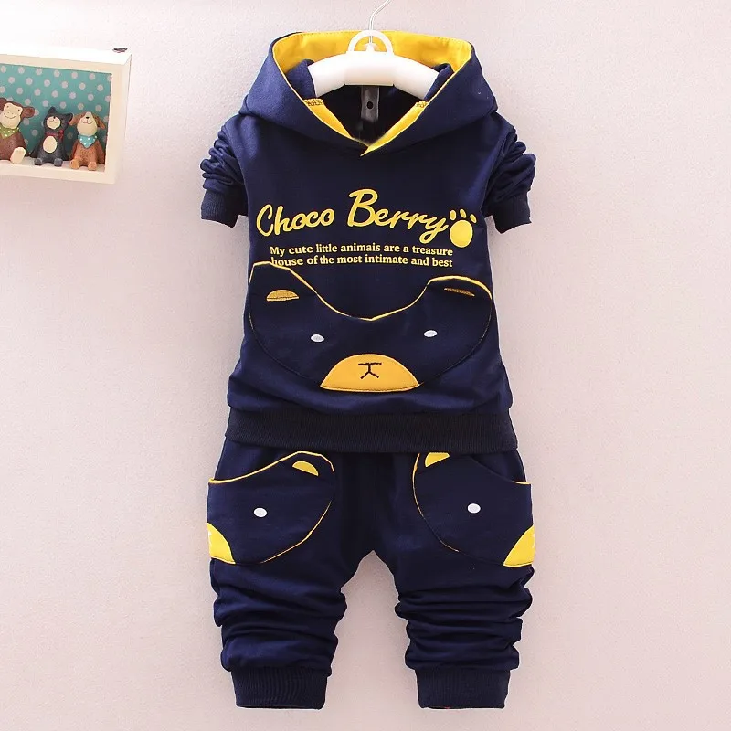 

Bibicola baby boy clothing sets Children Cotton Hoodie Top+Pants 2pcs Set Suit Infan Clothes Set Spring Autumn tracksuit set