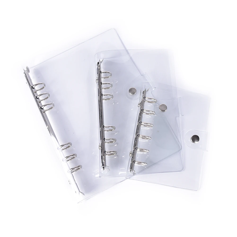 

Sheet Shell Office School Stationery Transparent Concise 6 Holes Binder Planner Cover A5/A6/A7 PVC Notebook Accessory
