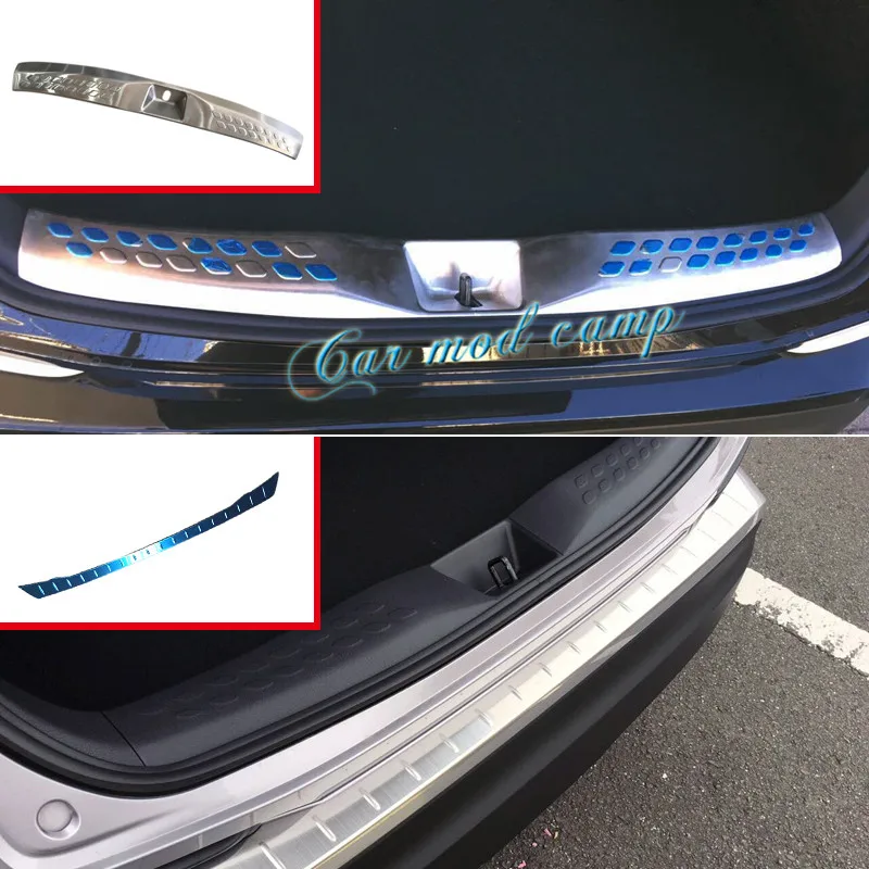 

New! For Toyota C-HR CHR 2016 2017 Stainless Steel Rear Inner + Outer Bumper Protector Guard Sill Plate Cover Trim 2pcs