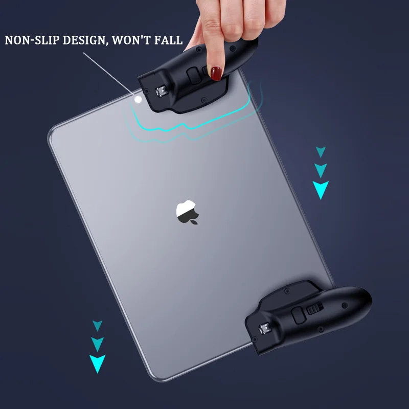  PUBG Tablet Gamepad Controller Trigger Joystick for iPad Universal L1R1 Shooter Button Grip with lo