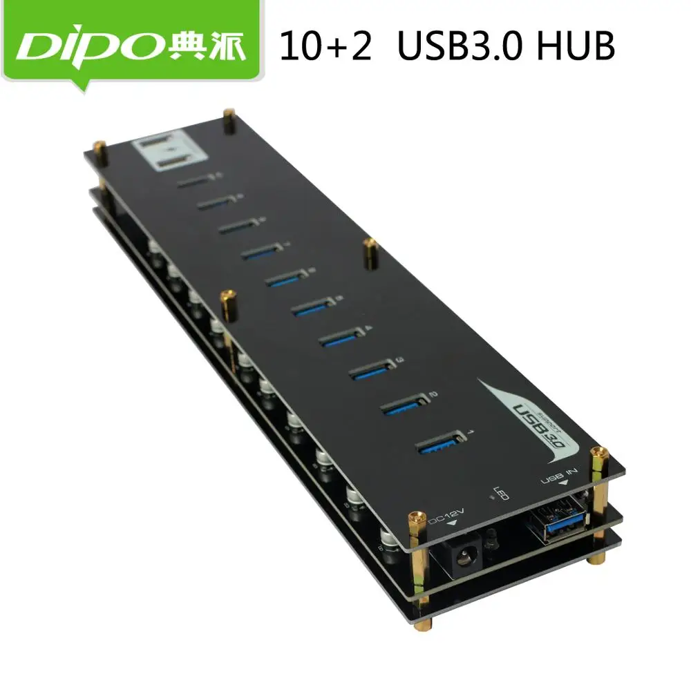 12 портов 3 0 usb-хаб usb3.0 концентраторы 2 порта зарядное устройство 10 передачи данных