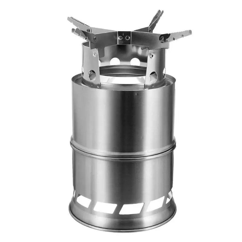 Portable Stainless Steel Lightweight Wood Stove Solidified