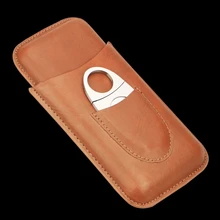 Высокое качество Портативный классический Стиль Коричневый три держатель хьюмидор Случае w/Подарочная коробка CC65