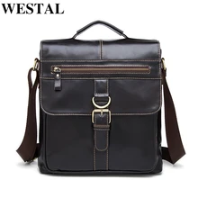 WESTAL Aus Echtem Leder tasche Männer Taschen Mode Männlichen Umhängetasche männer Aktentasche Mann Casual Umhängetaschen Handtasche 1292