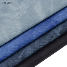 She Love A4 джинсовая зернистая ткань синтетическая искусственная кожа ткань для Diy сумки Одежда Швейные материалы