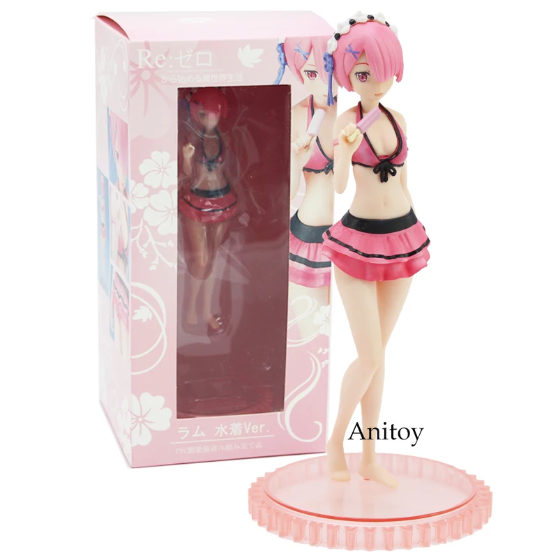 Re:Life in a different world from zero Rem / Ram Swimsuit Ver. PVC Figure Collectible Model Toy 14cm 2 Styles Re:Life in a different world from zero Rem / Ram Swimsuit Ver. PVC Figure Collectible Model Toy 14cm 2 Styles