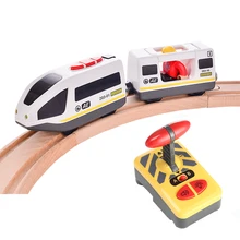 RC Electric Express Truck Magnetic Train With Carriage FIT Wooden Track Children Electric Toy Kids Toys