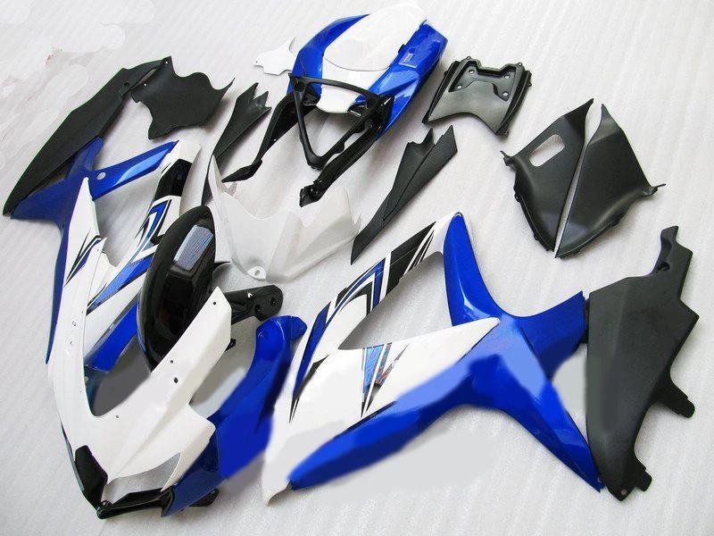 Набор обтекателей мотоцикла для SUZUKI GSXR600 750 K8 08 09 GSXR 600 GSXR750 2008 2009 ABS Топ белый синий