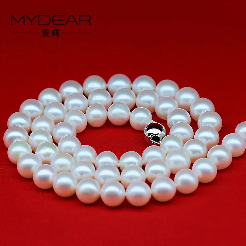 

MYDEAR Pearl Jewelry Popular Natural 7-8mm Glossy Freshwater Pearl Necklace Chokers,2016 Newest Women Fine-costume-jewelry
