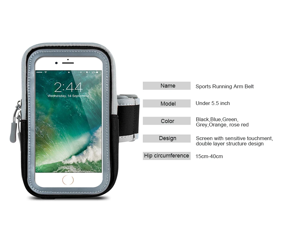 Для пробежки, наручный ремешок для мобильного телефона чехол для iPhone 7, 6, 6 S, Plus, 5S для samsung S8 S7 S6 Edge Plus Note 4 3 5 бег упаковочная сумка