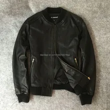 Фабричная утепленная куртка с хлопковой подкладкой, мужская одежда из натуральной кожи, тонкая верхняя одежда из воловьей кожи, бейсбольная форма, костюм