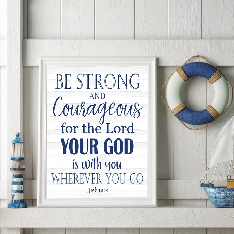 Bible Quote Poster Boys Room Decor