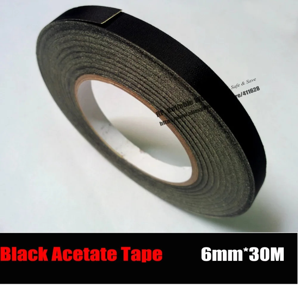 (6mm*30M) Black Cloth Black Glue, Adhesive Acetate Tape for LCD Repair