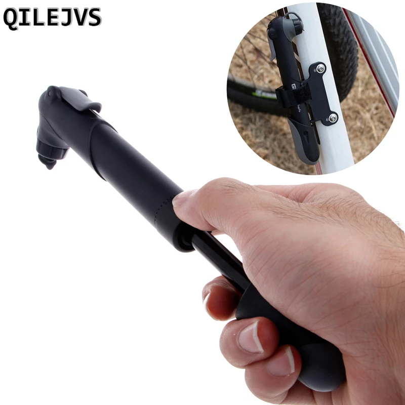 

QILEJVS Mini Portable Bicycle Cycling Bike Air Pump Tyre Tire Inflator Inflating Nozzle