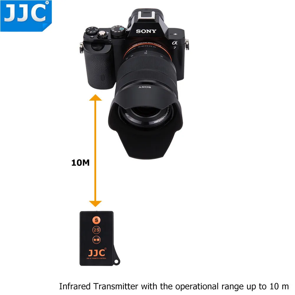 JJC Wireless IR Remote Control for SONY a7SIII a77II a7RIII A7R IV a7S a6300 a6000 NEX5N NEX6 NEX7 Replace RMT-DSLR1 RMT-DSLR2