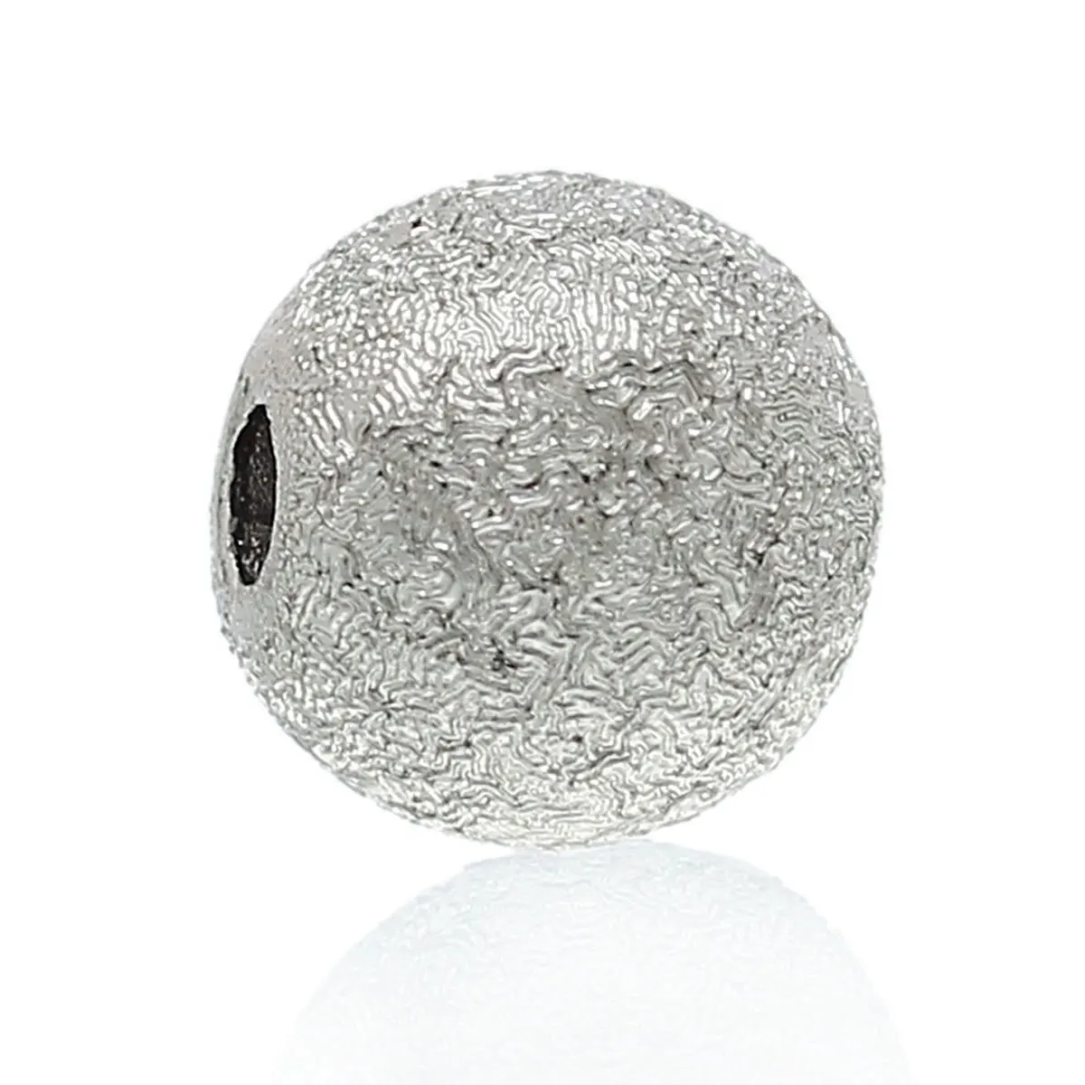

Acrylic Spacer Beads Round Silvery white About 6mm(2/8")Dia,Hole:Approx 1.5mm,1000 PCs new