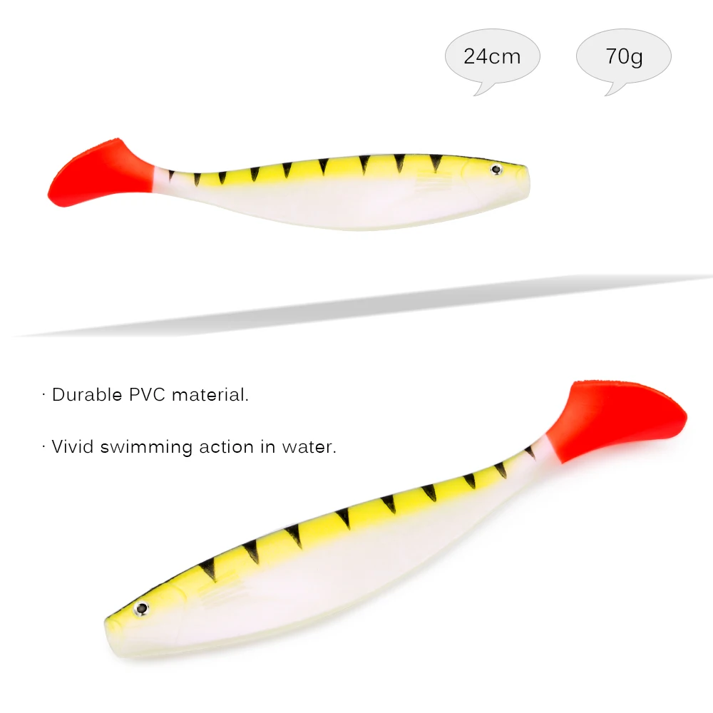 70g Fishing Lure 24cm Plastic Minnow Bait Fluorescent Fishing Bait