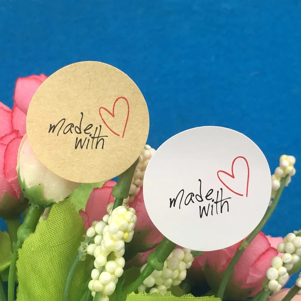 1200pcs 3cm round kraft