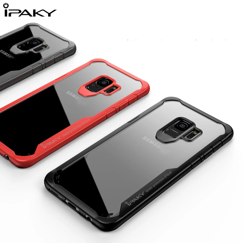 For Samsung Galaxy S9 Case Cover 118506 iPaky PC Hard + Silicone Bumper Phone Transparent Protective Shield |