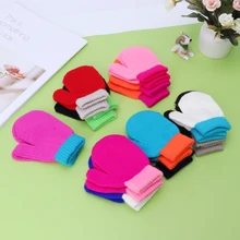 Милые перчатки для малышей, детские варежки, хлопковые мягкие вязаные теплые перчатки, модные SEP08, Прямая поставка