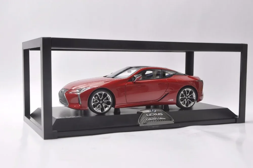 1:18 литья под давлением модели для Lexus LC 500 h LC500h 2018 красный купе сплав игрушечный автомобиль миниатюрный коллекция подарок LC500