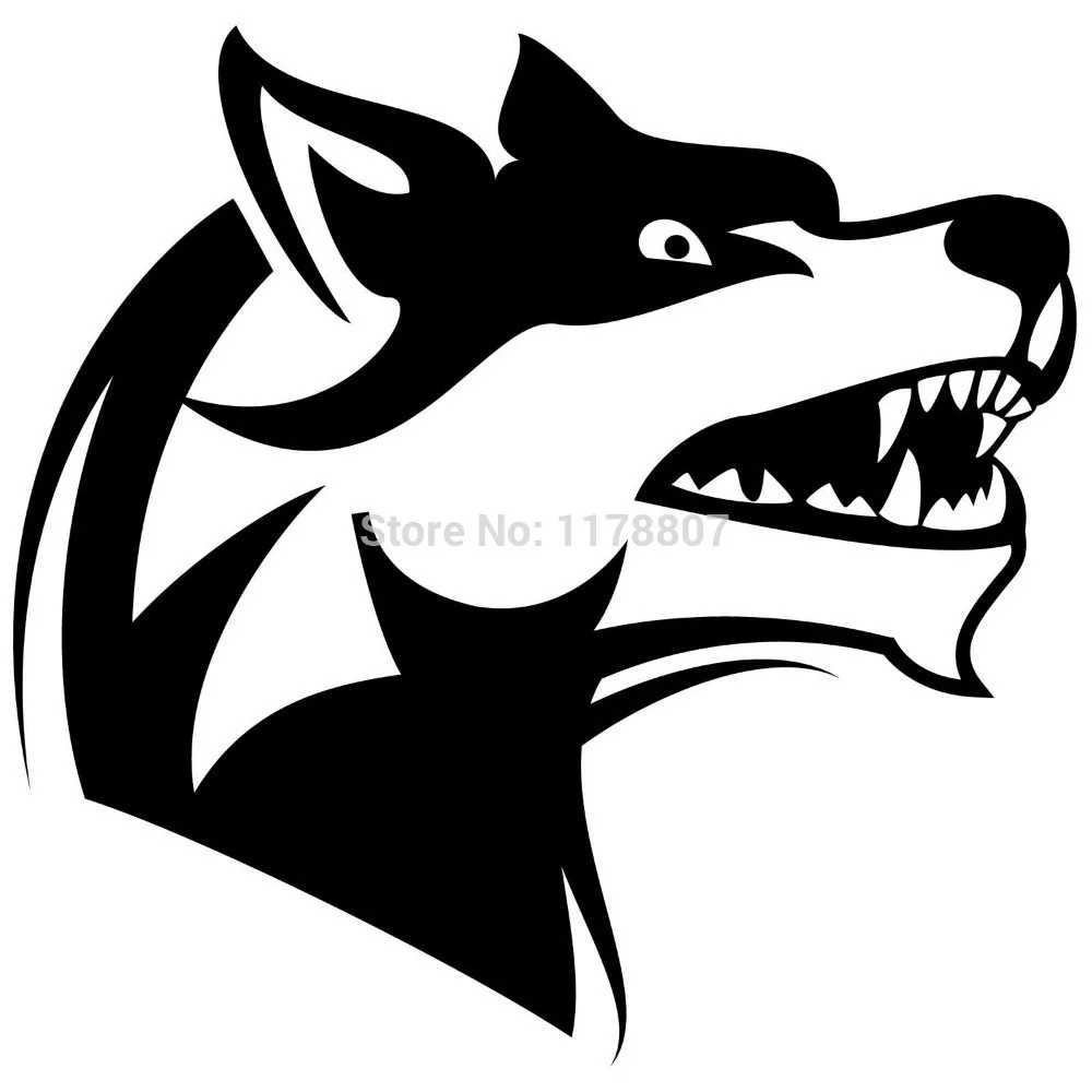 Hotmeini 13 5x12 5 Cm Anjing Marah Kaca Belakang Mobil Stiker