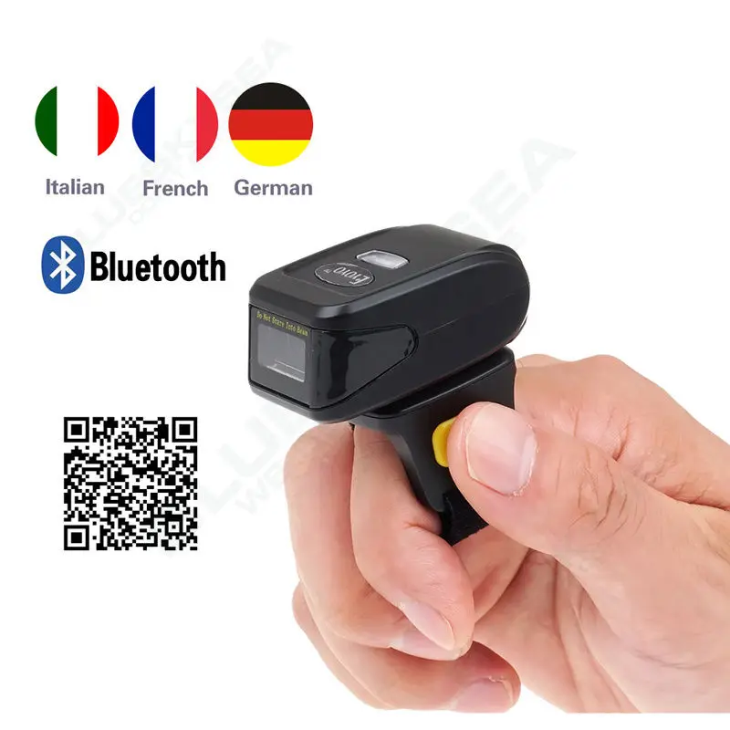 

EYOYO MJ-R30 Mini Bluetooth Portable Ring 2D Scanner Barcode Reader For IOS Android Windows