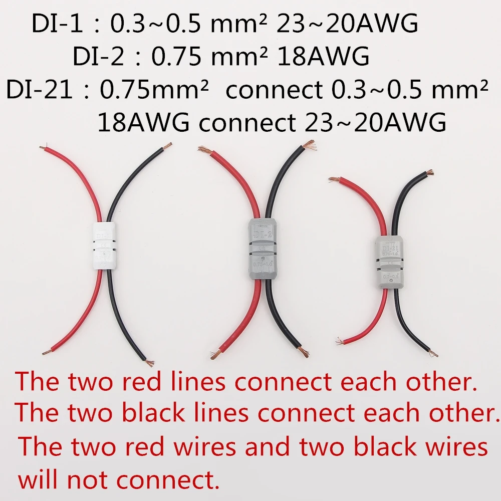 JOWX DI-2 10 шт. двойной в линии 2 способ стыковое соединение 18AWG 0,75 sqmm электронный светодиодный светильник кабель провода разъемы