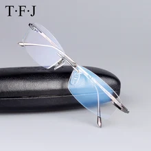 TFJ титановые очки высшего качества Gafas мужские титановая оправа для очков без оправы оптические очки для мужчин